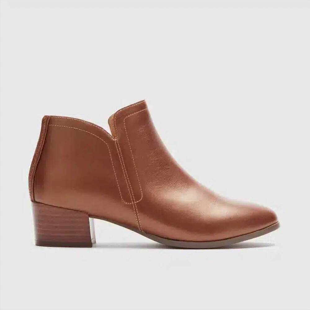 NEW FRANKIE4 women's novak leather ankle boots in cognac